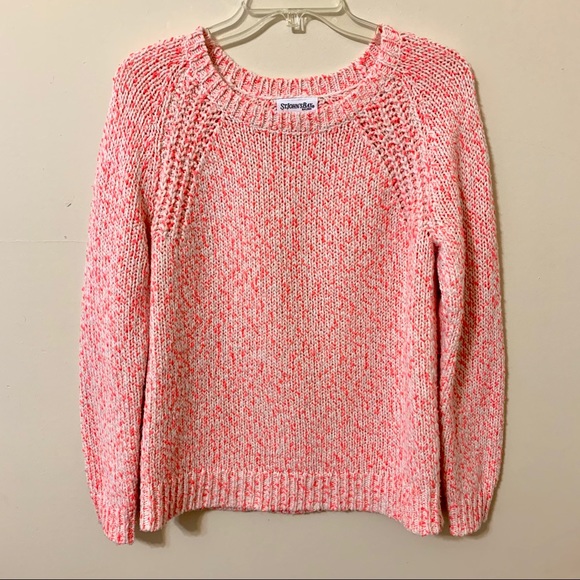 St. John’s Bay Sweater - Pink/White/Metallic Gold - Picture 9 of 9